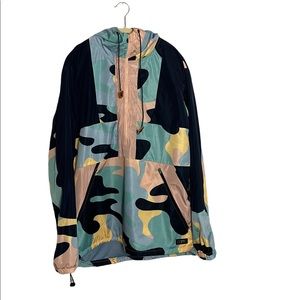 CAMP Original Mens Windbreaker Size Medium Camo Hoodie